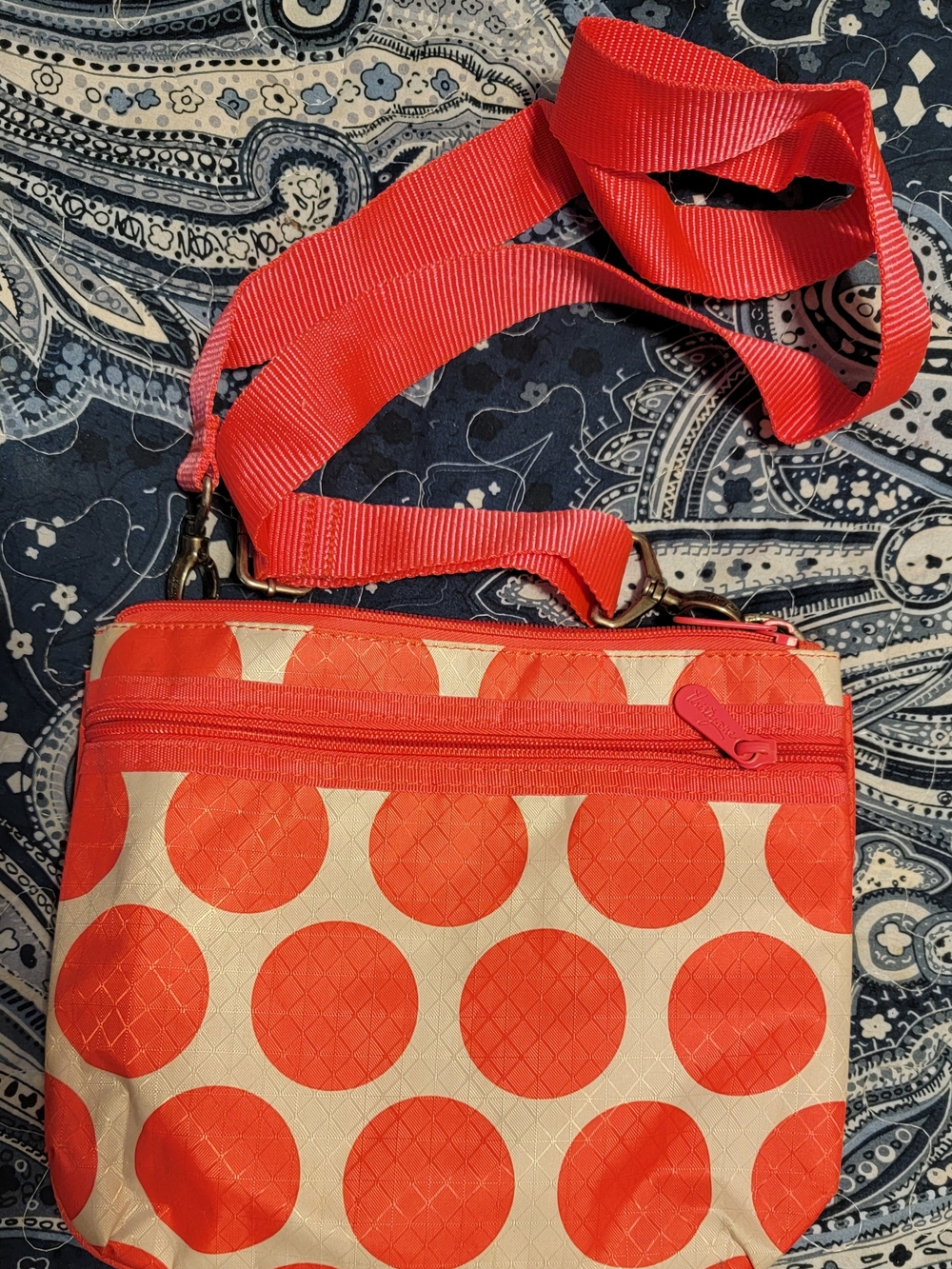 thirty-one Pink Polka Dot Crossbody Bag